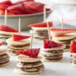 Mini Pancakes con Nutella y fresas